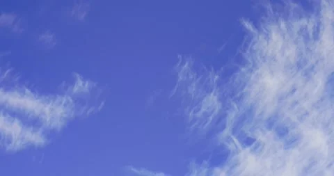 Blue sky white clouds. Puffy fluffy white clouds. Cumulus cloud cloudscape ti 動画素材 145142707
