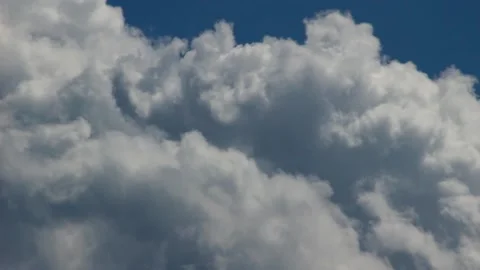 Blue sky white clouds. Puffy fluffy white clouds. Stock Footage 145694804