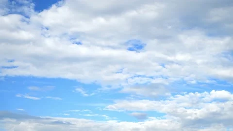 Blue sky white clouds. Puffy fluffy white clouds. Cumulus cloud cloudscape Stock Footage 156423116