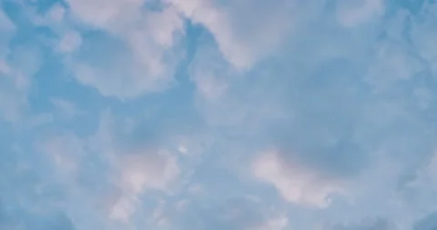 Blue sky white clouds. Puffy fluffy white clouds.  Stock Footage 159180204