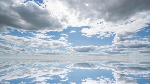 Blue sky white clouds. Puffy fluffy white cloud. Cumulus cloud nature timelapse Stock Footage 161426627