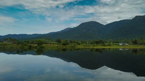 Blue sky white clouds. Puffy fluffy white clouds. Cumulus cloud scape timelap Stock Footage 171257748
