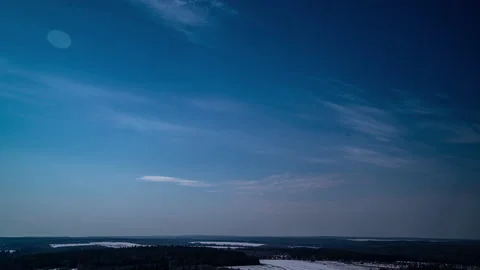 Blue sky white clouds. Puffy fluffy white clouds. Cumulus cloud cloudscape Stock Footage 182012578