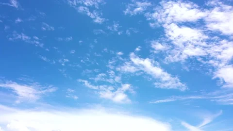 Blue sky white clouds. Puffy fluffy white clouds. Stock Footage 218166977