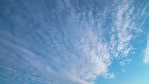 Blue sky white clouds. Puffy fluffy white clouds. Cumulus cloud cloudscape time Stock Footage 264113225