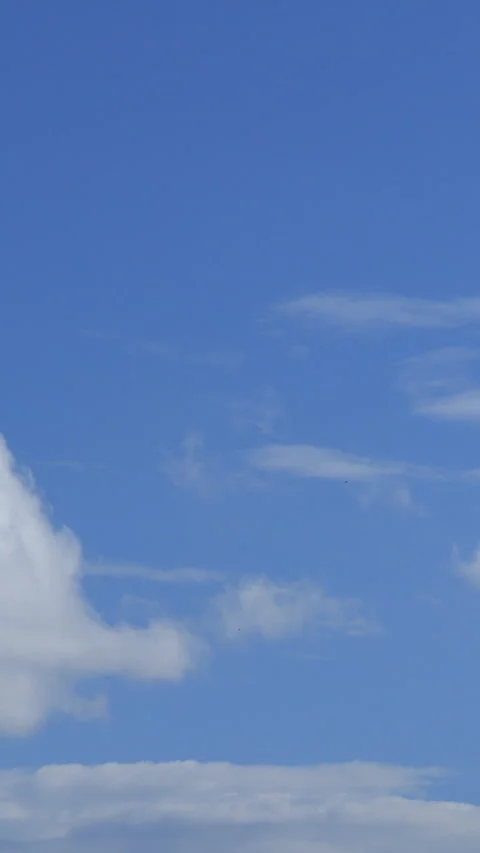 Blue sky white clouds. Puffy fluffy white clouds. Stock-Footage 277634980
