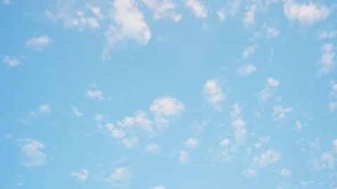 Blue sky with white clouds rotating view Stock Footage 293519500