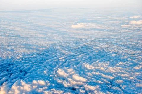 Blue Sky White Clouds Scenic Fotos de archivo