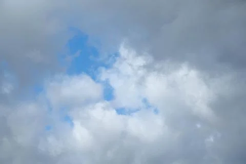 Blue sky white clouds for sky replacements Fotos Stock