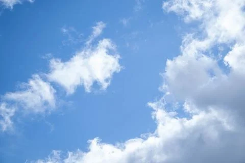 Blue sky white clouds for sky replacements Stock Photos