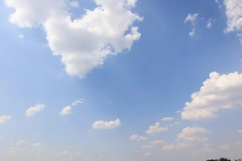 Blue sky white clouds, sky background Stockfoto's