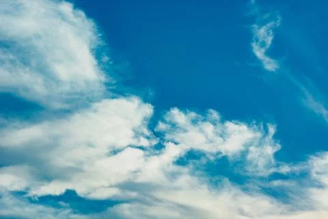 Blue sky with white clouds. Summer background Stock Photos