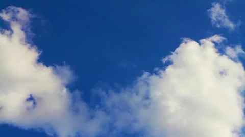 Blue sky white clouds. Time lapse. Stock Footage 10913259
