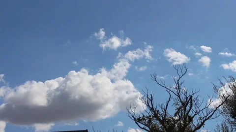 Blue Sky, White Clouds, Time Lapse Stock Footage 47220609