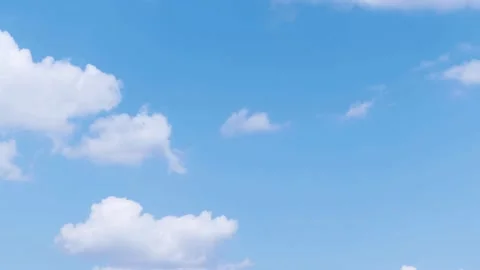 Blue sky white clouds, time lapse of sky clouds the day Stock Footage 169011153
