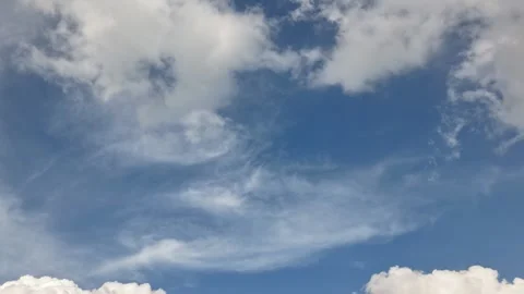Blue Sky with White Clouds Time-Lapse Stock Footage 340974215