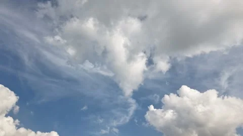 Blue Sky with White Clouds Time-Lapse Stock-Footage 340974241