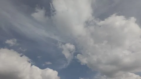 Blue Sky with White Clouds Time-Lapse Stock-Footage 340974246