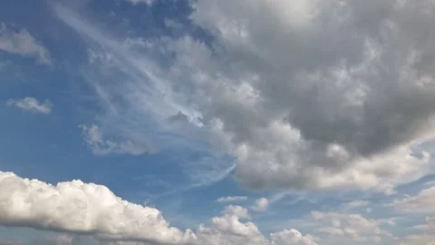 Blue Sky with White Clouds Time-Lapse Vídeos de archivo 340974260