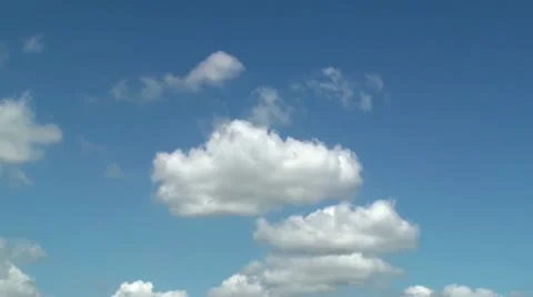 Blue sky with white clouds (timelapse) Stock Footage 10883752