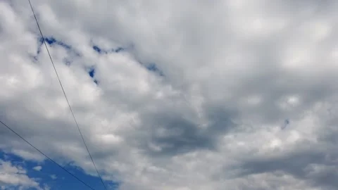 Blue sky with white clouds timelapse for background Full HD 1080p video Stock Footage 139028858