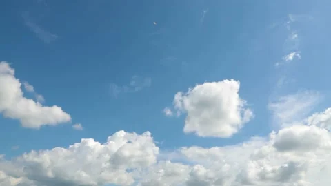 Blue sky white clouds, Timelapse sky 動画素材 203923380