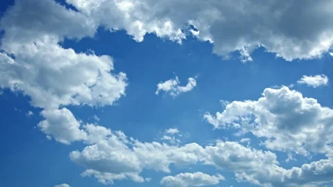 Blue sky with white clouds in timelapse mode. Stock Footage 247883299