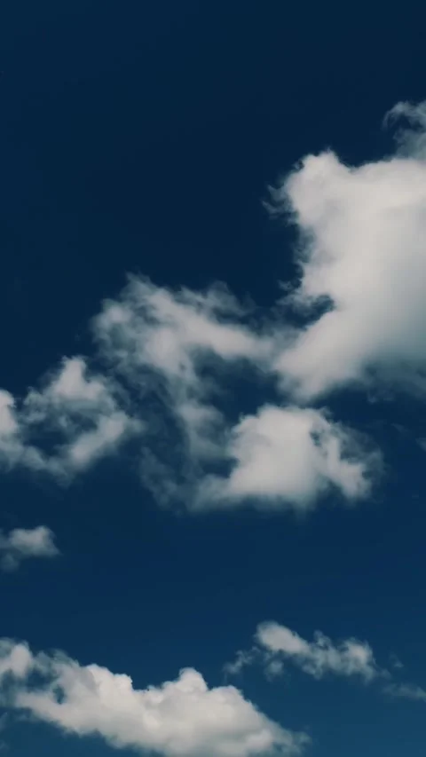 Blue Sky White Clouds in Timelapse Video. Fluffy White Clouds. Cumulus Cloud Video stock 312387018