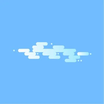 Blue sky with white clouds. Vector stock illustration Stock Illustration