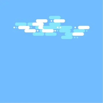 Blue sky with white clouds. Vector stock illustration Stock Illustration