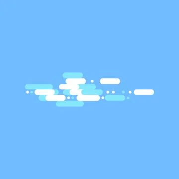 Blue sky with white clouds. Vector stock illustration Stock Illustration