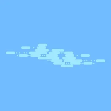 Blue sky with white clouds. Vector stock illustration Stockillustratie
