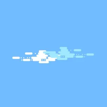 Blue sky with white clouds. Vector stock illustration Stock Illustration