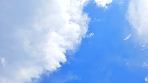 Blue Sky with White Clouds. View Landscape Background 스톡 사진