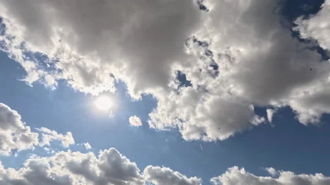 Blue sky white clouds. White clouds background. Video stock 217952407