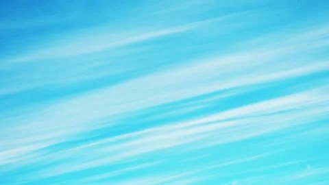 Blue sky white clouds white stripes pass across. Puffy fluffy white clouds... Stock Footage 290499754