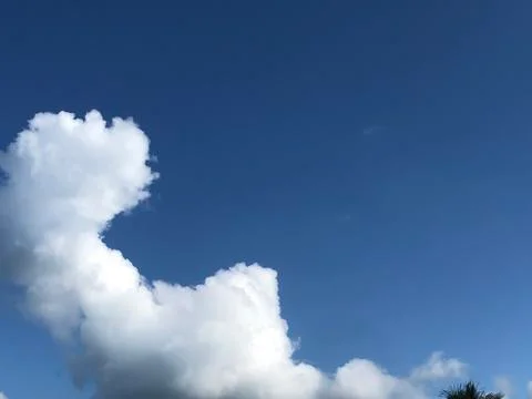 Blue sky with white clouds.Background concept.copy space. Stock Photos