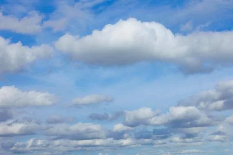Blue sky with white cloudscape during day time Stock Photos