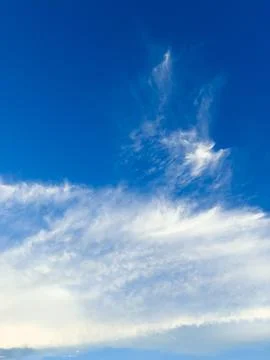 Blue Sky with White Cloudscape Foto stock
