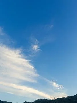 Blue Sky with White Cloudscape Stock Photos