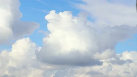 Blue sky white cumulus clouds background Stock Footage 237307157