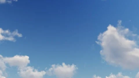 Blue Sky White Fluffy 4K Vídeos de archivo 334616356