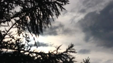 Blue sky white fluffy clouds slowly floating Stock Footage 132635461