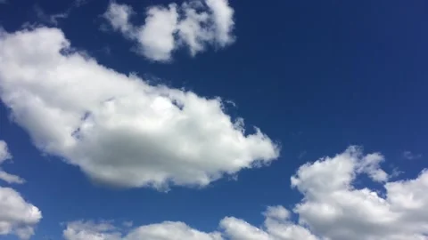 Blue sky with white fluffy clouds. Stock Footage 184831144