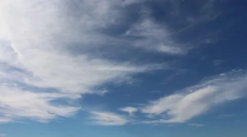 Blue Sky with White Moving Clouds Video stock 46969994