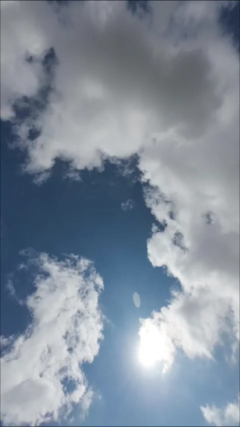 Blue Sky White Rolling Clouds Timelapse Stock Footage 288063718