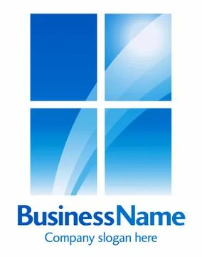 Blue sky window Logo Stock Illustration