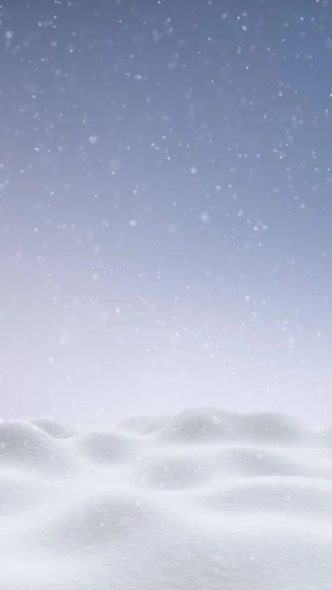 Blue sky with winter snow landscape loop snowfall vertical animation Stock Footage 345330005