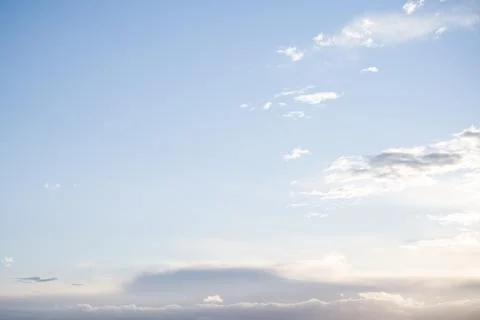Blue Sky with Wispy Clouds Stock Photos