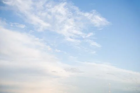 Blue Sky with Wispy Clouds Stock Photos